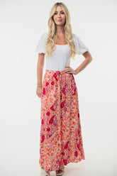 White Birch Full Size High Waisted Floral Woven Skirt - Versatile & Stylish